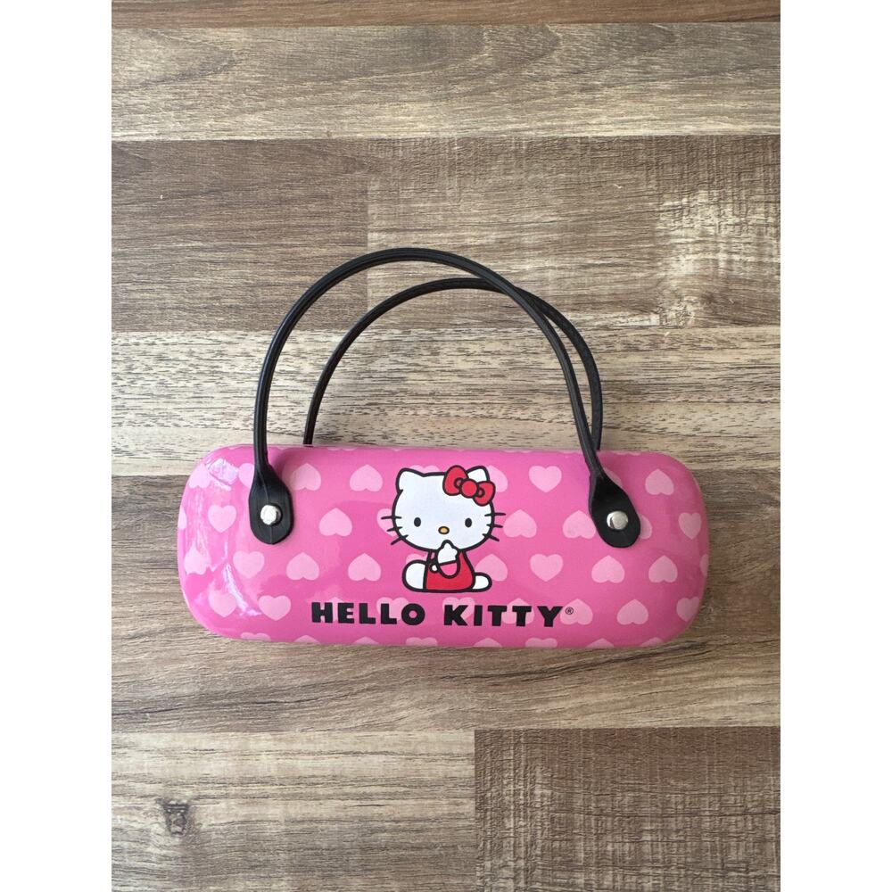 KATIENYC Hello Kitty Hard Case Purse with Vinyl Straps Felt Lined